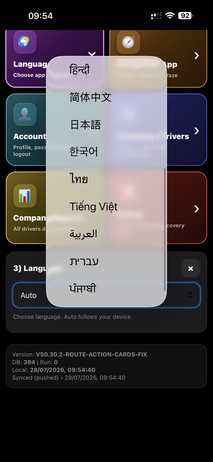 Automatic language mode